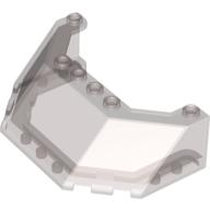 Lego čelní sklo 5x8x2, průhledná černá (4530473)